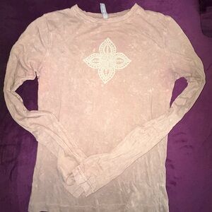 Women's Tan Long Sleeve Top